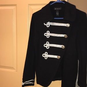Black and Silver military style blazer